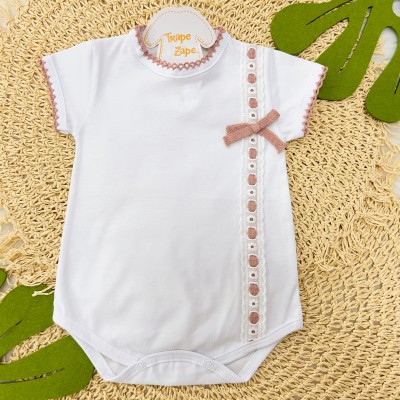 Body Fita Manga Curta Manu - Rosê